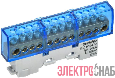 Шина нулевая N изол. на универс. держ. 8х12-12-С TEKFOR IEK TF-NN20-12-KL-K07