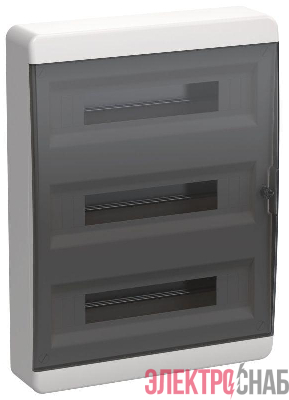 Корпус ЩРН-П-54 TEKFOR IP41 черн. прозр. дверь пластик. IEK TF5-KP12-N-54-41-K01-K03