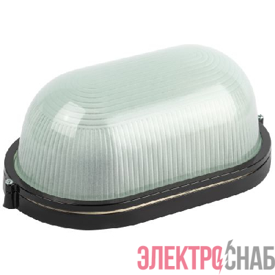 Светильник НБП 04-100-001 1х100Вт E27 IP54 акватермо алюм./стекло овал черн. Эра Б0063863