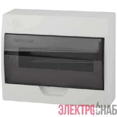 Бокс навесной ЩРН-П-12 12мод. IP41 пластик SIMPLE NO-box_simple-plastic_12_surface BOXS12 Эра Б0041525