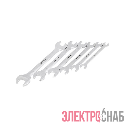 Набор ключей рожковых 8-19мм 6 предметов CrV зерк. хром. Rexant 12-5843