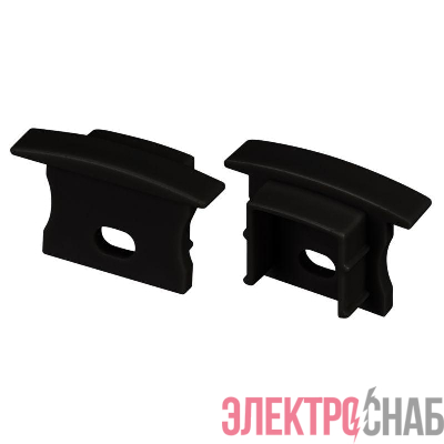 Заглушка LINE-2315-F с отверстием BLACK пластик (комплект) Arlight 044280