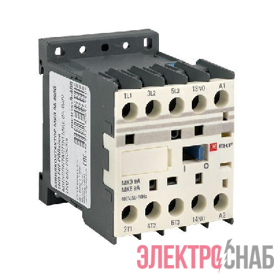 Мини-контактор МКЭ 9А кат. 400В AC 1НО PROxima EKF Mctr-s-9-400