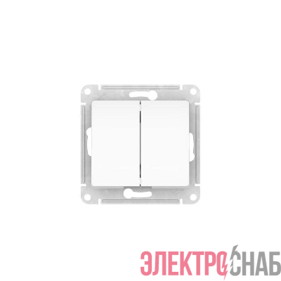 Переключатель 2-кл. Glossa (сх. 6/2) 10AX быстрозажим. клем. механизм бел. SE GSL000165S