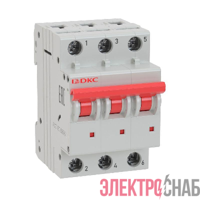 Выключатель автоматический модульный 3п C 25А 10кА MD63 YON MD63-3C25-10