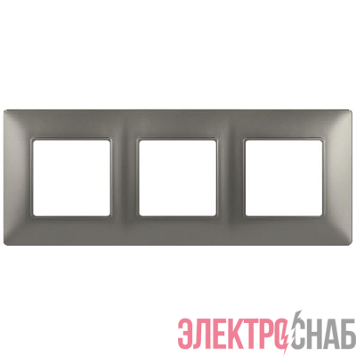 Рамка 3-м Elegance 14-5003-16 для розеток и выключателей титан Эра Б0065817