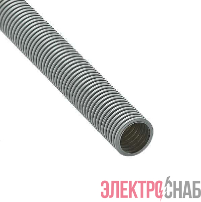 Труба гофрированная ПВХ легкая d40мм с протяжкой сер. (уп.15м) Ruvinil 14001