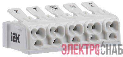 Клемма пружинная соединительная КСП5-3L+N+PE IEK UKZ-B06-5P-F0-E0-10