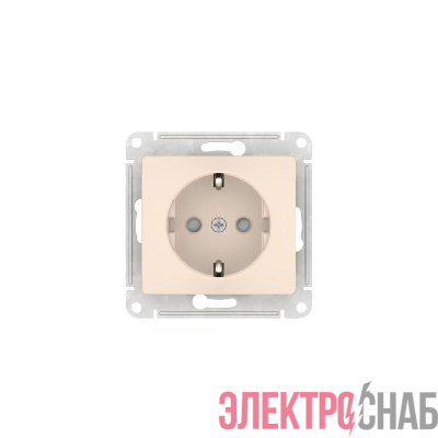 Розетка Glossa 16А с заземл. защ. шторки быстрозажим. клем. механизм беж. SE GSL000245S