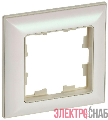 Рамка 1-м BRITE РУ-1-Бр беж./жемчуж. IEK BR-M12-12-1-K10