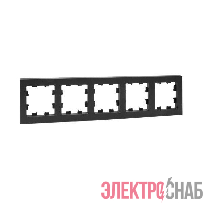 Рамка 5-м Эпика пластик черн. EKF UP1-FPB-05