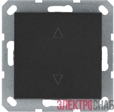 Выключатель для жалюзи 1-кл. 10А IP20 механизм антрацит Jasmart G3018B