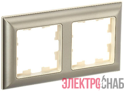 Рамка 2-м BRITE РУ-2-Бр беж./шампань IEK BR-M22-12-3-K10