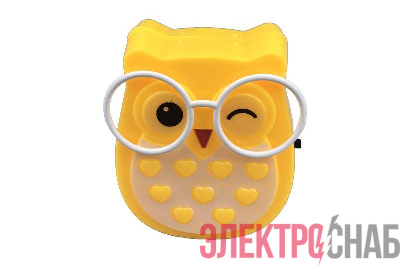 Светильник светодиодный NL-237 "Сова" 220В ночник с выкл. желт. Camelion 13812
