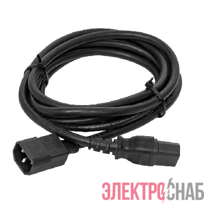 Кабель питания TERACOM для PDU C13 - C14 сеч. 3х1.5кв.мм 250В 10А 2.0м EKF TRC-PCA-C13-C14-2M