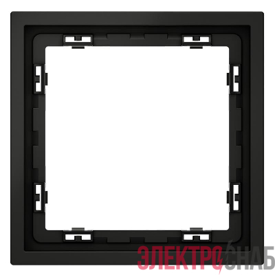 Рамка 1-м S70 пластик. черн. матов. Voltum VLS100108