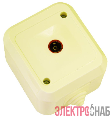 Розетка телевизионная проходная IP44 крем. Makel 18207