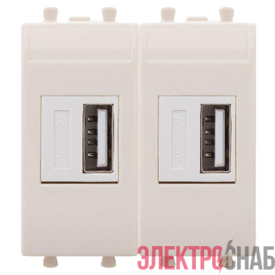 Устройство зарядное USB 2.1А 2мод. Avanti "Ванильная дымка" DKC 4405542