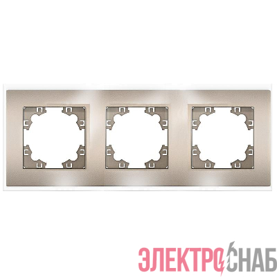 Рамка 3-м Афина стеклянная шампань UNIVersal 2280