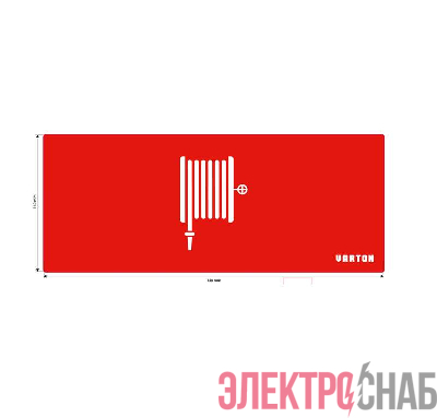 Знак "ПОЖАРНЫЙ ГИДРАНТ" для аварийного светильника красный IP20 VARTON V1-R0-70351-21A01-2020