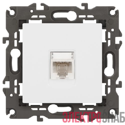 Розетка компьютерная Elegance 14-3107-01М RJ45 матов. бел. Эра Б0065763