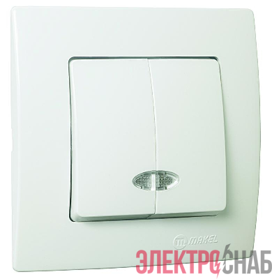 Выключатель 2-кл. Lillium с подсветкой Makel 32001023