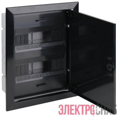 Щиток СП Тусо 24мод. с метал. двер. 430х325х103мм черн. Ruvinil 68124МЧ