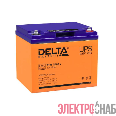 Аккумулятор UPS 12В 40А.ч DTM 1240 L Delta 4614010640008