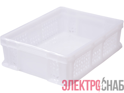 Ящик 400х300х120 мороз. дно сплошное, стенки перфорированные, с внешней ручкой  натуральный 701.02.02 701.02.02