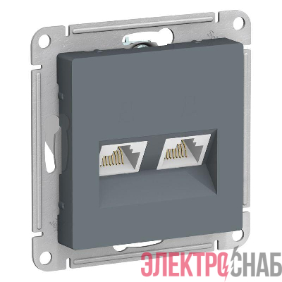Розетка компьютерная 2-м AtlasDesign RJ45 кат.5E механизм грифель SE ATN000785