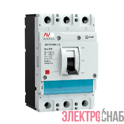 Выключатель автоматический 3п 32А 35кА AV POWER-1/3 TR AVERES EKF mccb-13-32-TR-av