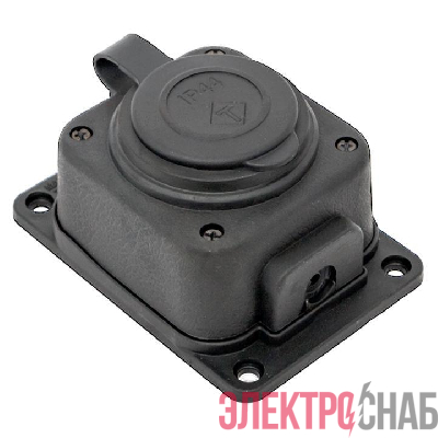 Розетка настенная 16А IP44 230В 2P+PE с защ. крышкой каучук PROxima EKF RPS-014-16-230-44-r