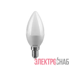 Лампа светодиодная 61 964 OLL-FC37-10-230-6.5K-E14-FR 10Вт свеча на ветру 6500К холод. бел. E14 800лм 220-240В ОНЛАЙТ 61964