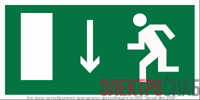 Знак безопасности BL-3015B.E10 &quot;Указатель двери эвакуационного выхода (лев.)&quot; Белый свет a14588