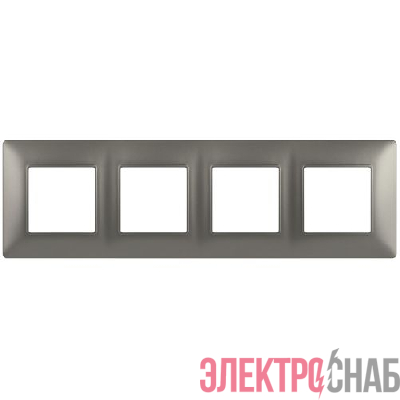 Рамка 4-м Elegance 14-5004-16 для розеток и выключателей титан Эра Б0065819