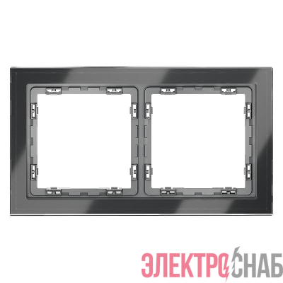 Рамка 2-м S70 стеклян. графит Voltum VLS110207