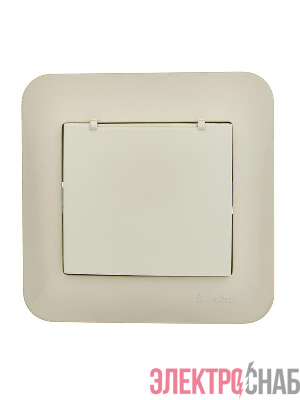 Розетка 1-м СП ASTI 16А IP20 с заземл. с крышкой термопласт в сборе крем. LEZARD 7081-0303-123В