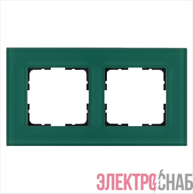 Рамка 2-м G-Glass стекло лазурн. Jasmart G1002GJ