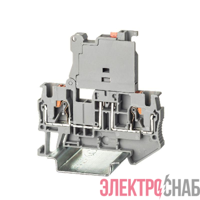 Клемма для предохранителя зажим push-in 2 точки подключения 4кв.мм сер. DKC VPR-4-HESILED24