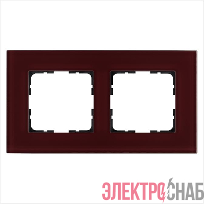 Рамка 2-м G-Glass стекло гранат. JasmartG1002GH