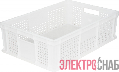 Ящик 600х400х180 мм дно сплош.стенки перф.с ручками натуральный морозостойкий 706.02.01 м 706.02.01 м