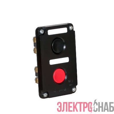 Пост кнопочный ПКЕ-122/2 "Пуск-Стоп" 1 черн. 1 красн. Электродеталь ПКЕ-122/2.1Ч.1К