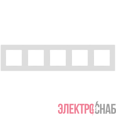 Рамка 5-м 12-5205-01М Классик бел. матов. Эра Б0067766