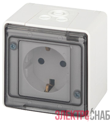 Розетка Эксперт 11-2502-01 2P+E IP55 шторки 16А-250В ОУ бел. Эра Б0063280