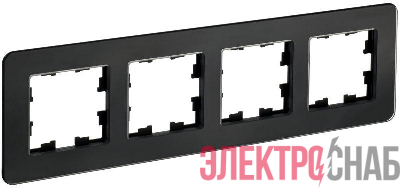 Рамка 4-м BRITE РУ-4-2-Бр стекло черн. RE IEK BR-M42-G-41-K02