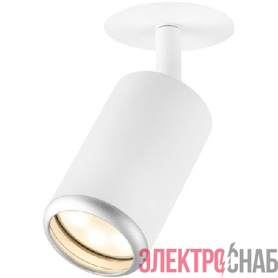 Светильник KL106 MR16 GU5.3 встраив. алюм. WH/SL бел./серебро матов. ЭРА Б0061634