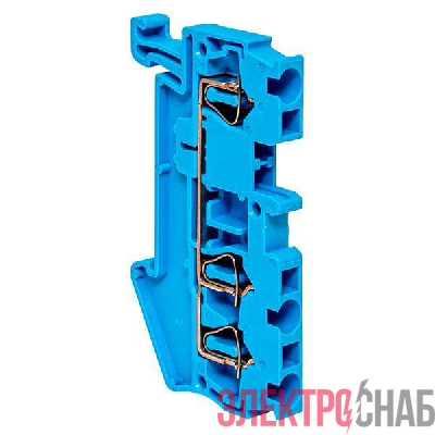 Колодка клеммная ST-2.5 28А 3 вывода пружинная син. EKF plc-jxb-st-2.5-3-blue