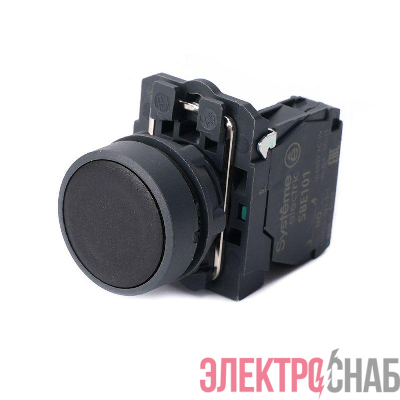 Кнопка модульная SB5 в сборе 22мм с возвратом пластик 1НО черн. SE SB5AA21