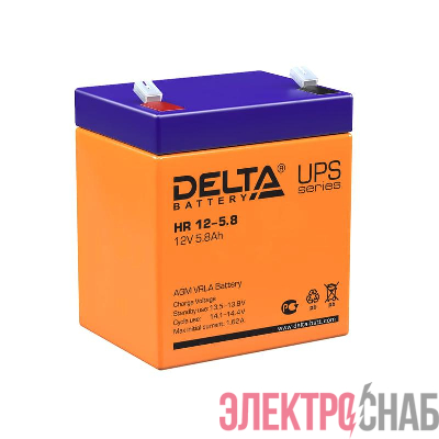 Аккумулятор UPS 12В 5.8А.ч Delta HR 12-5.8