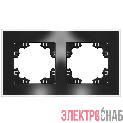 Рамка 2-м Афина стеклянная графит UNIVersal 2255